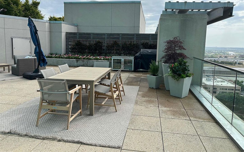 landscaping-4 Concrete flower pot for client at the Omni Hotel