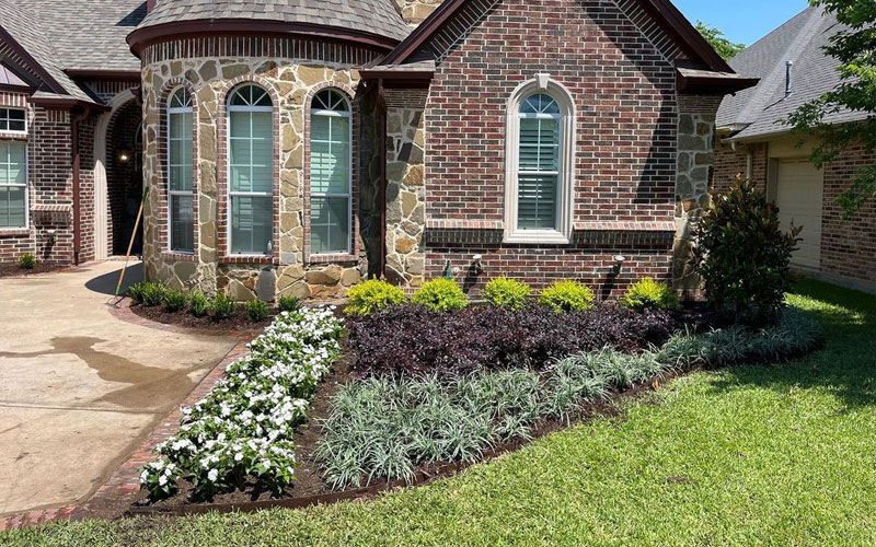 landscaping-5 Flower bed landscaping for Fort Worth client