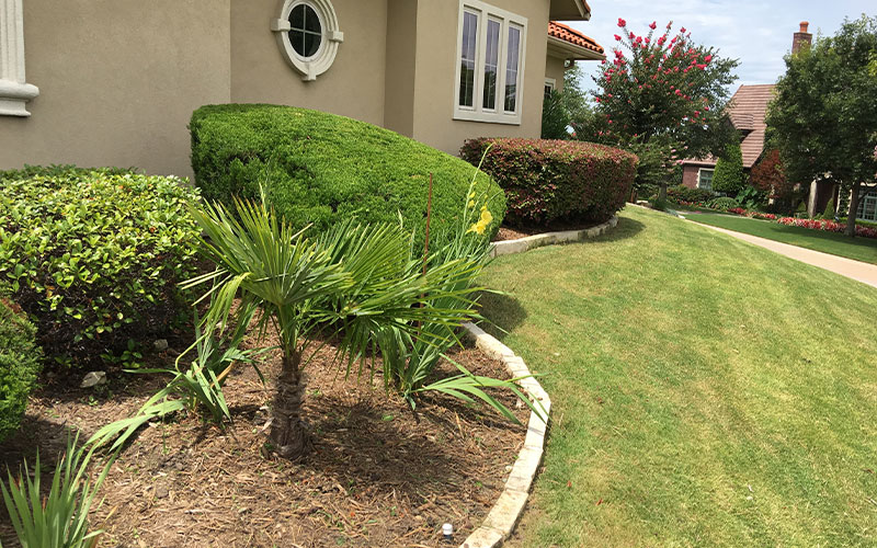 lawn-maintenance-3 Flower bed landscaping for Fort Worth client