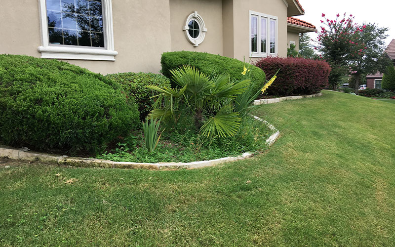 lawn-maintenance-4 Flower bed landscaping for Fort Worth client